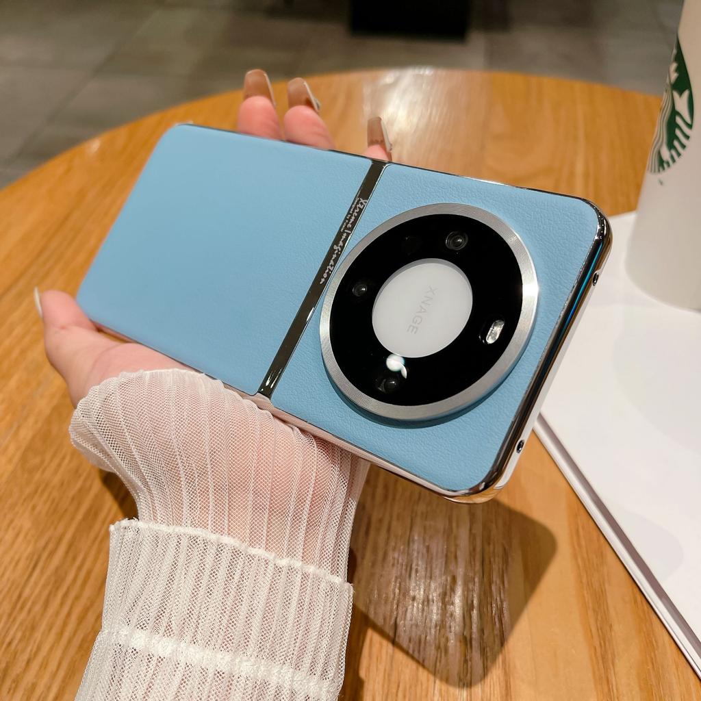 Huawei Mate70pro Handyhülle, Set Sail Galvanisiertes Schlichtleder Pura70 Sturzsichere Nova13PRO Hülle