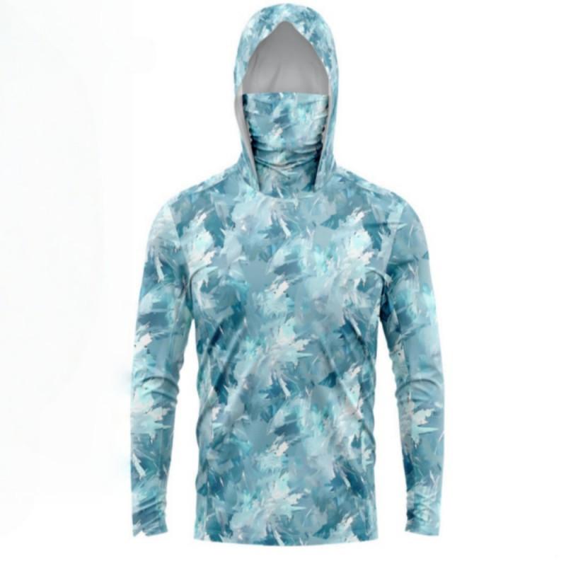 Available Hooded Mask Fishing Clothes Light Sunscreen Long-sleeved Luya Fish