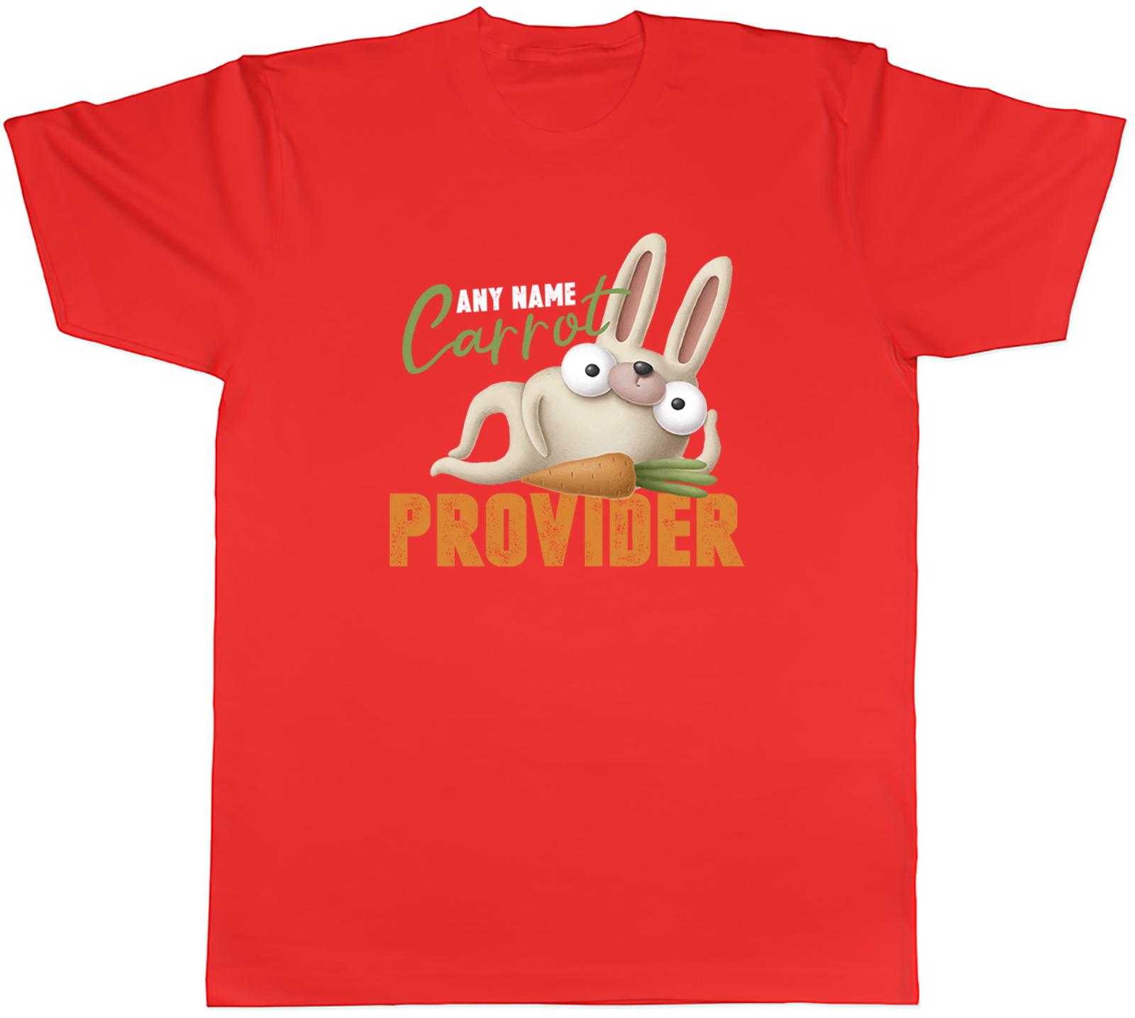 Personalised Carrot Provider Rabbit Lover Unisexs TShirt Tee Gift Top S
