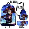 Luxury Novelty Cool Genshin Impact 3D Printed 3pcs/Set Pupil School Bags Travel Laptop Backpack Chest Bag Pencil Case