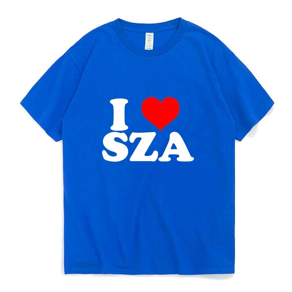 I Love SZA Good Days Letter Print T-shirt Cotton Men Women Hip Hop T Shirt Rapper 90s Vintage Short Sleeve Tees Teen Streetwear