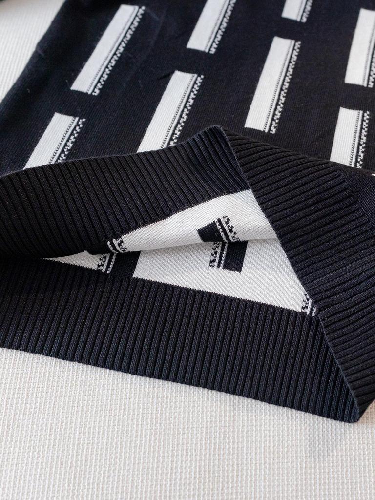 2025 Autumn/Winter Trendy Kids' Round Neck Jacquard Knit Sweater