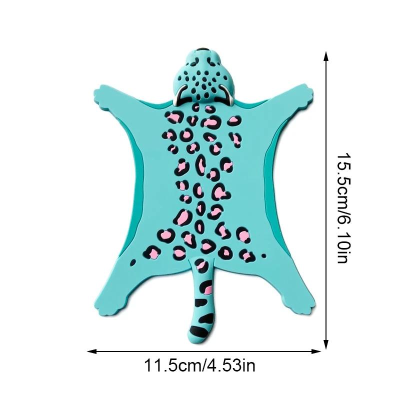 Søt silikonunderlegg isolert vann sklisikker pute tegneserie dyr varmebestandig koppmatte tiger leopard bordbrikke hjem kjøkken