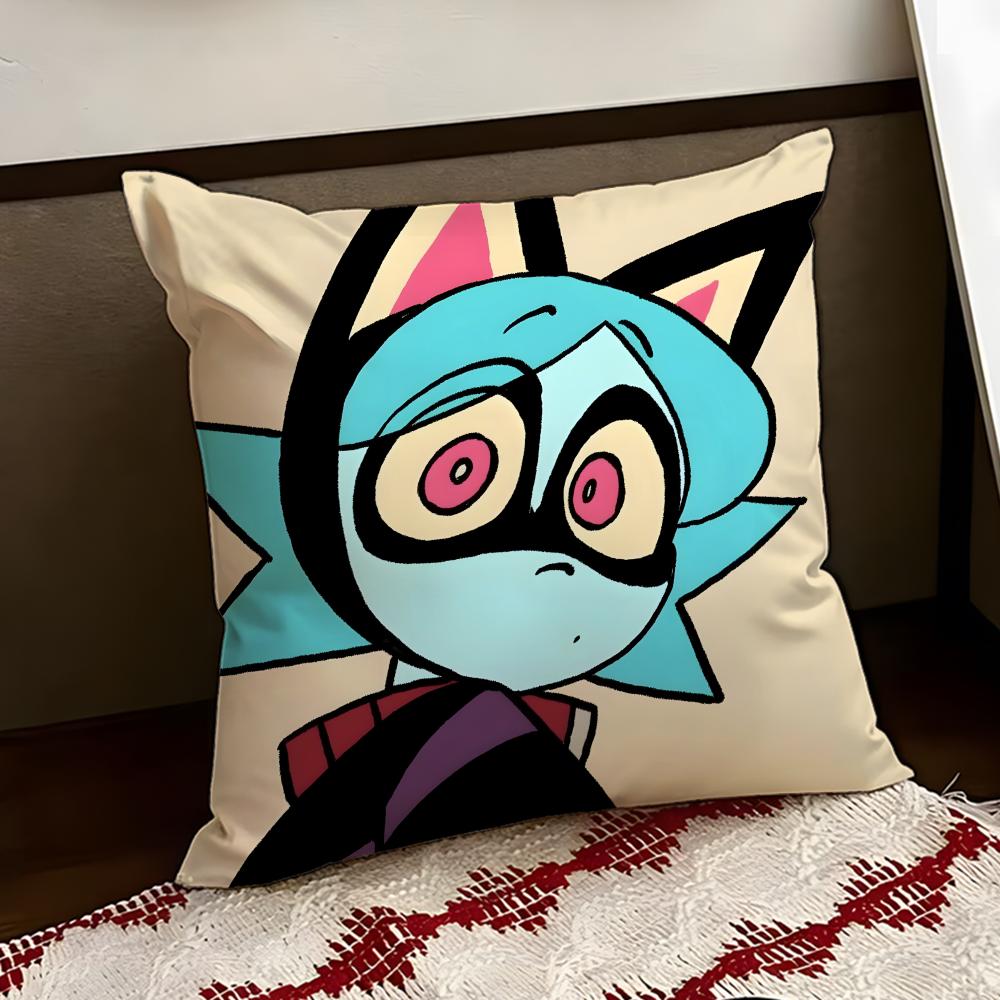 Anime PPSYCHO CCUTIESS Cushion Cover Reversible Soft Durable Pillow Cover Home Car MultiScene Use for Daily Comfort