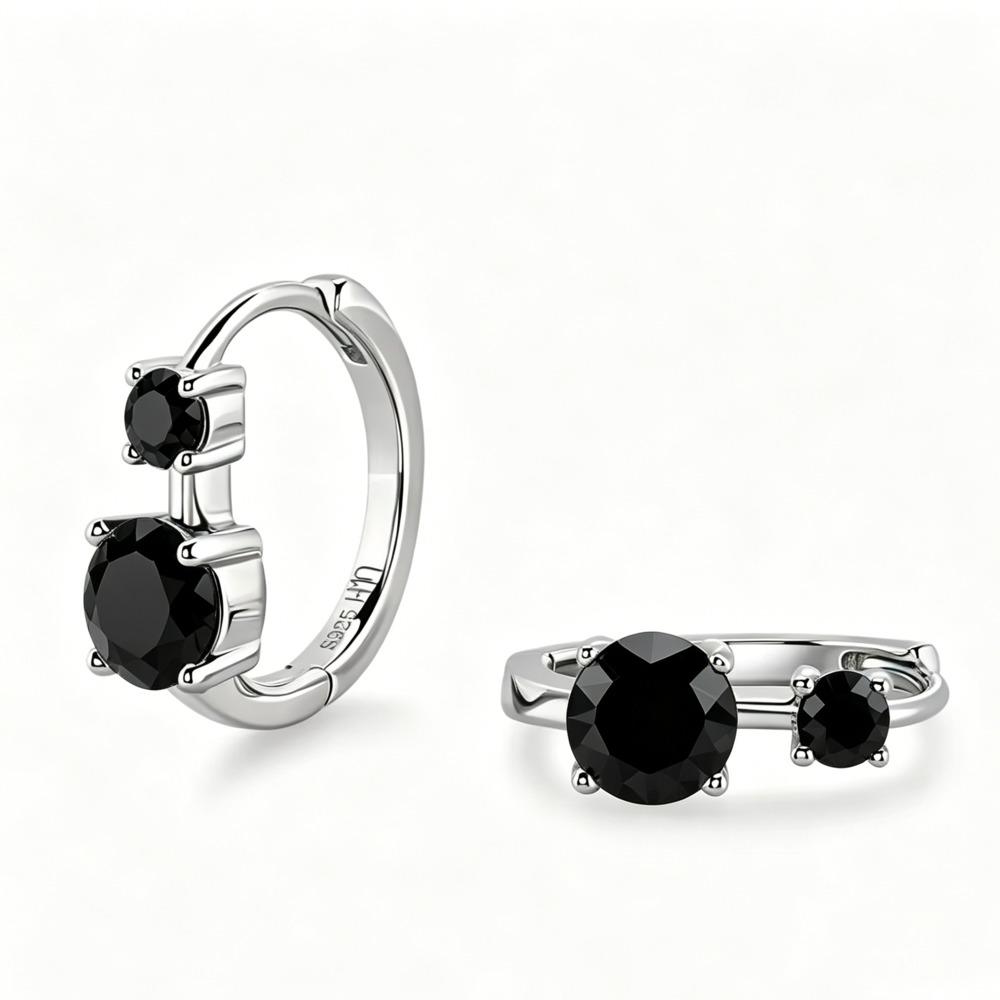 6.5mm S925 Sterling Silver Two Stone Moissanite Earrings D VVS1 Exquisite Jewelry 6.5mm