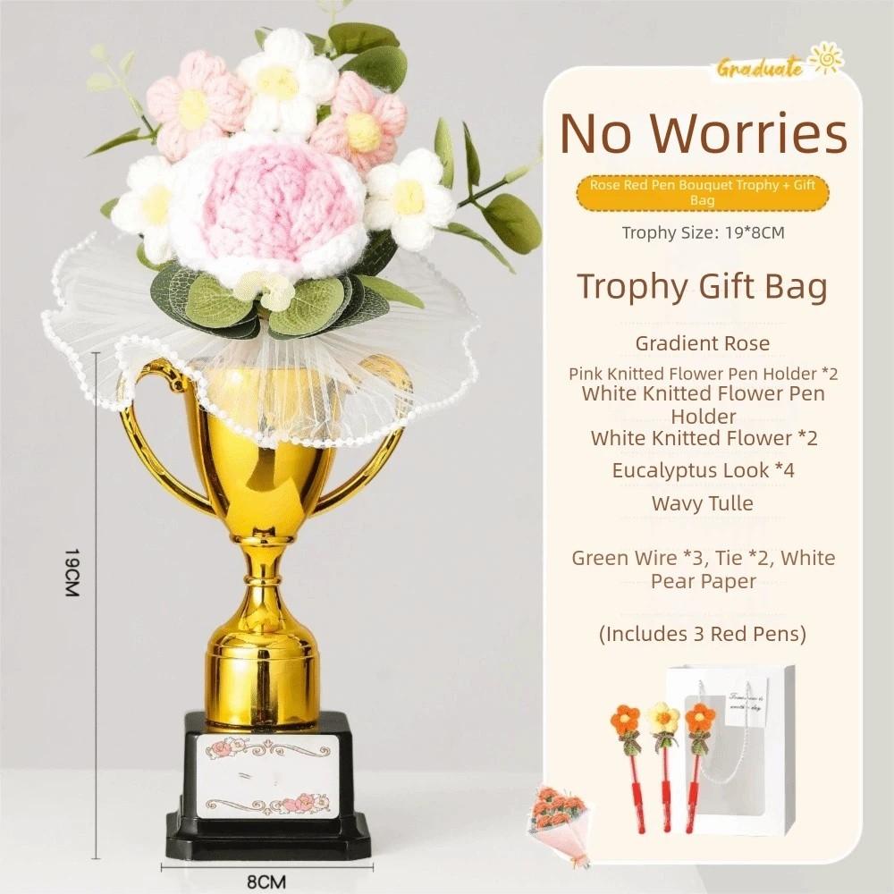 Delicate Flower Adornment Teacher Appreciation Keepsake Graduation Ceremony Gift Desk Display Rose