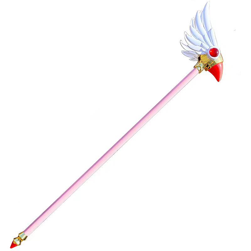 Cardcaptor Sakura Cosplay Wand: Sakura Kinomoto Star & Bird Head Telescopic Staff Figurine