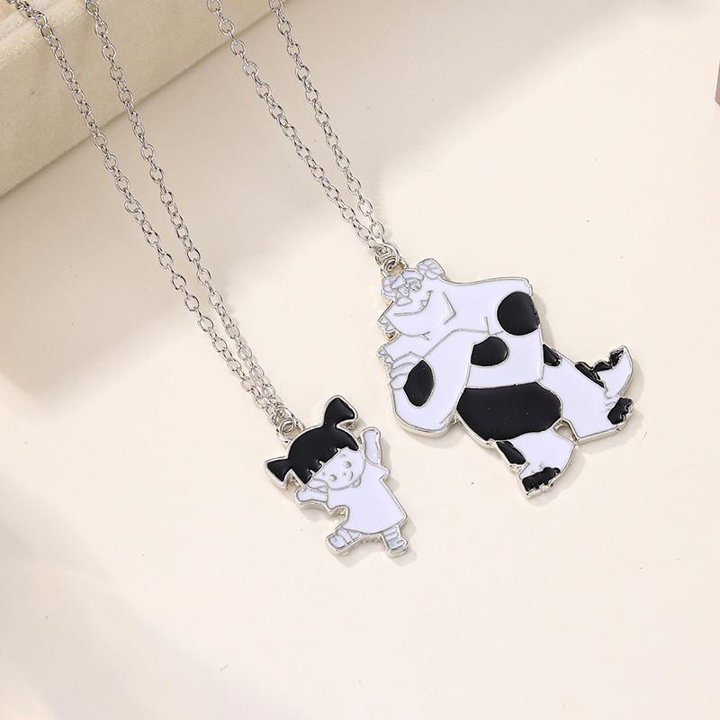 Cow Pendant Necklace For Girls With Zinc Alloy Chain Summer 2025 Jewelry Gift