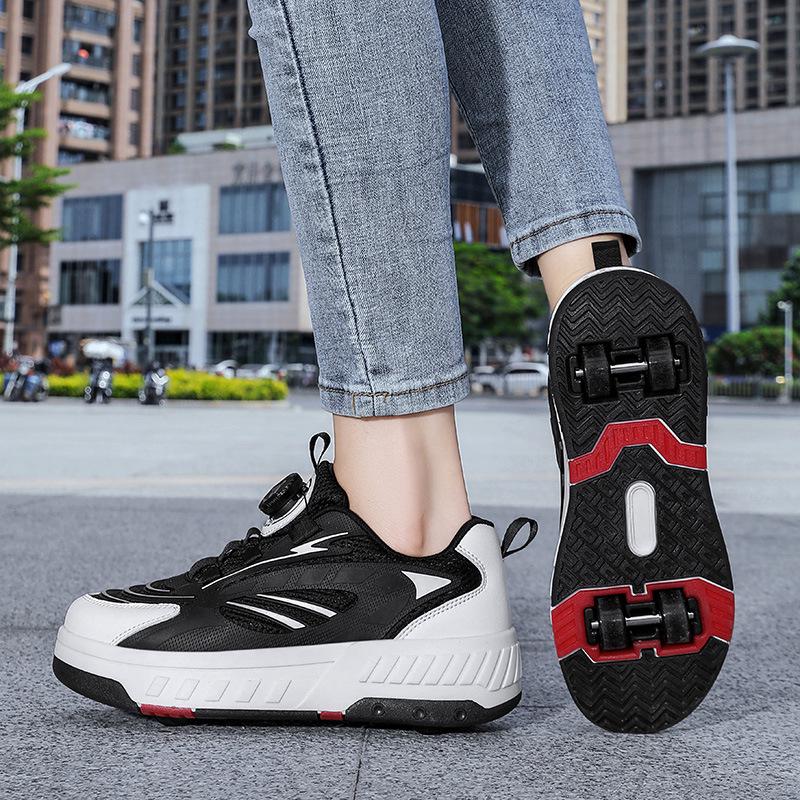 Dingjian 4-Wheel Deformation Roller Skates for Kids - Boys and Girls