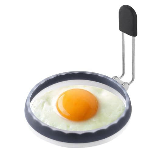 

Gevrkjenp Fried Egg Cooker Ring, Silicone Egg Ring, 4-inch Silicone Egg Circle for Fried Eggs, Round Non-Stick Kitchen Cooking Gadget for Fried Eggs,