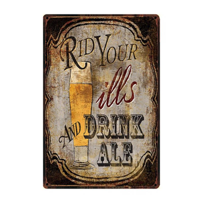 [ WellCraft ] Free Beer Tomorrow Ice Cold Beer Served Here Metal Sign Posters Art Vintage Mural Painting Custom Decor WW4