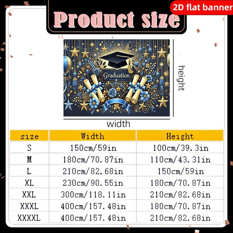 2D background fabric, dream filled party decoration background banner during graduation ceremony