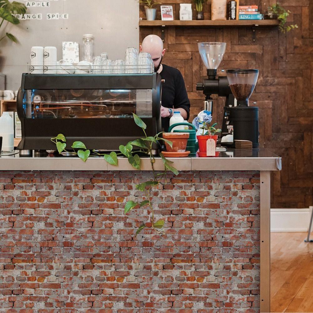 Self-adhesive Wallpaper DIY Flooring Materials Simulated Wood Grain Dollhouse Wall Stickers  Girls