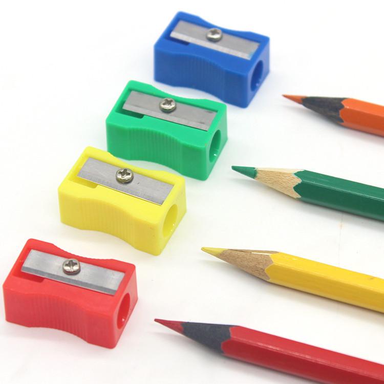 Round White Transparent Mini Rotating Pencil Sharpener - Children's Gift