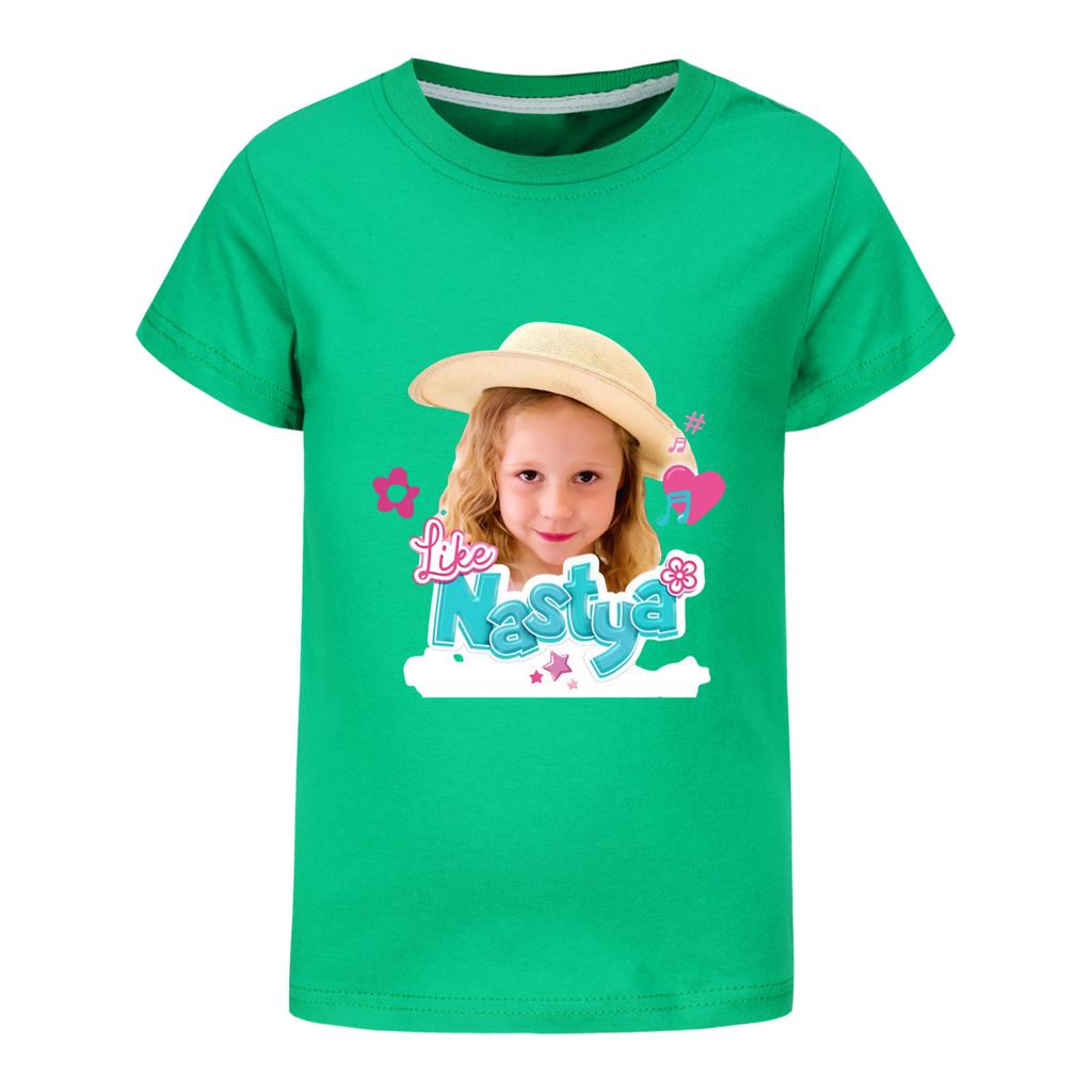 New Nastya Tshirt for Children Cartoon Printed T Shirts Baby Girls Short Sleeves Tops Kids 2026 Summer Clothing Boys Streetwear