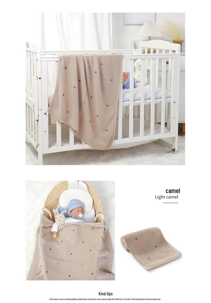 Hot-Selling Cotton Crochet Baby Swaddle & Stroller Blanket for Spring/Summer