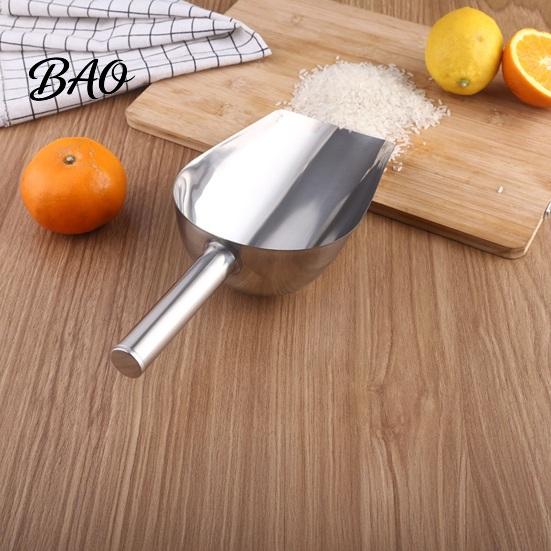 Rust-proof Food Scoop Stainless Steel Ice Scoop, Multipurpose Metal for Machine, Small Scooper Kitchen Grain Bucket, Gadgets Cookie Flour Pet