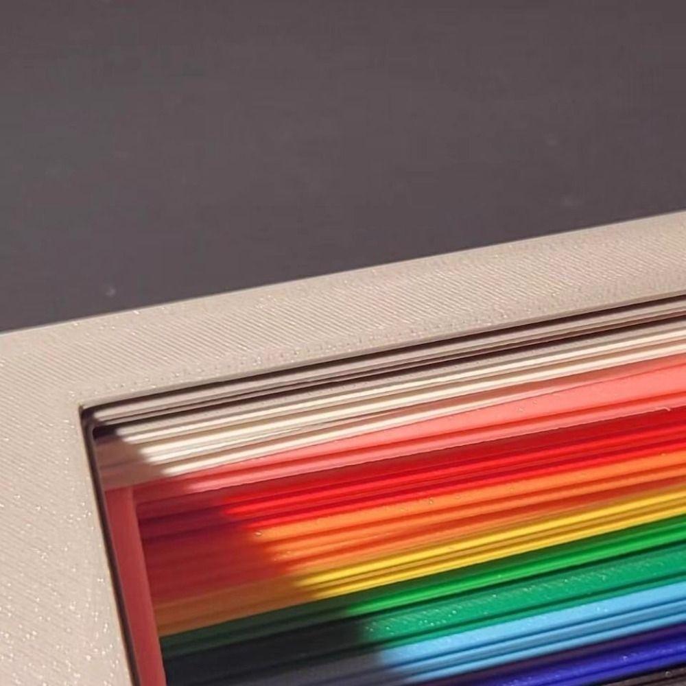 Colorful 3D Rotating Photocard Holder 12 Pockets Rotatable Photo Frame  for 3 Inch Cards