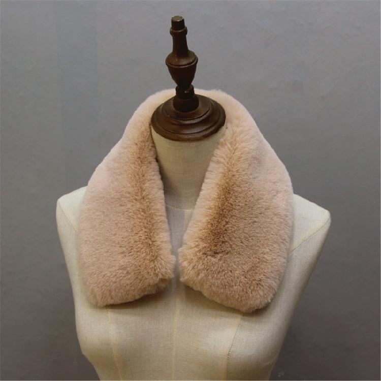 Women Furry Collar Wrap Neck Warmer Scarf Detachable Fake Collar Coat Accessory