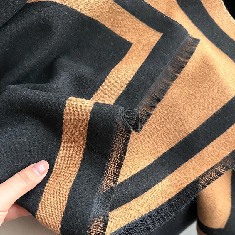 New Warm Luxury Cashmere Scarf Women Plain Color Fashion Shawl And Wraps Ladies Blanket Foulard Winter Pashmina Bandana Bufanda