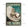 Funny Cat Retro Poster, Aluminum Metal Wall Decor 20x30cm