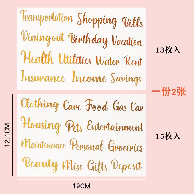 Loose-Leaf Notebook Handwritten Labels Indicate White And Blue Color Stickers Letter Stickers Sticky Notes Index Stickers