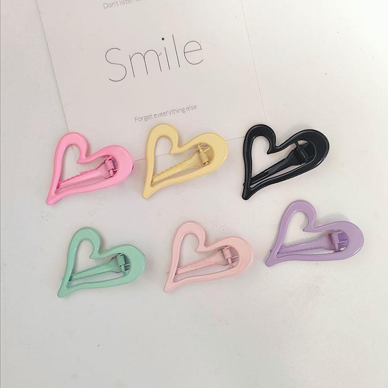 2pc Alloy Heart Colorful Hairpin Hair Side Clips for Women Girls Childs Gift Daily Hair Accessories Tool Party Holiday Ornament