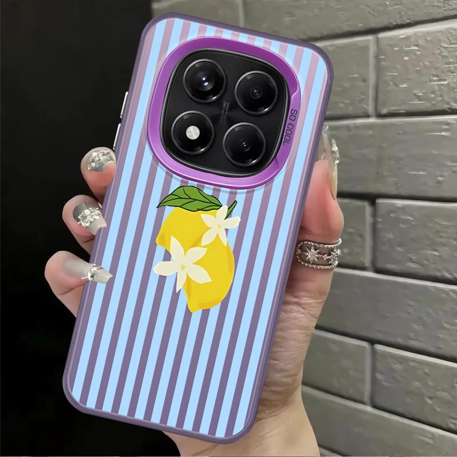 Lemon Cool Stripe Pattern Back Phone Cover Case for Xiaomi Mi 11 Lite 12T Pro 13T