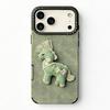 3D Cartoon Embroidered Horse Phone Case for Apple 17 Pro/16 with Silk Screen Large Hole Design