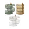 3 Layer Dried Fruit Tray Transparent Snack Plates Nuts Container for Living Room