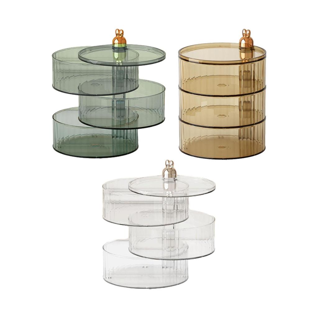 3 Layer Dried Fruit Tray Transparent Snack Plates Nuts Container for Living Room
