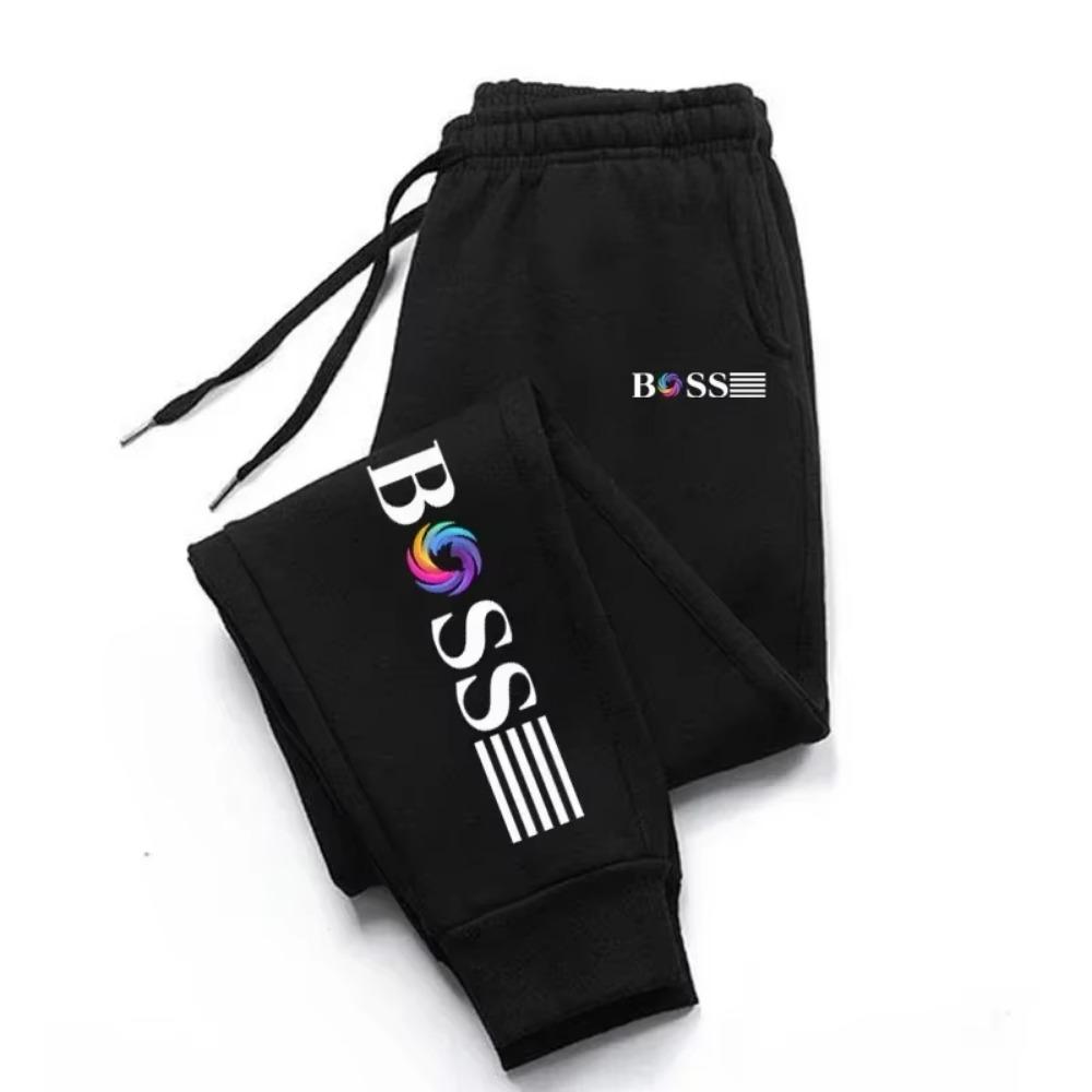 2025 New Men's Slow Running Sports Pants for Daily Leisure Boss Letter Pattern Printed Fitness Men's Sports Pants  Joggers