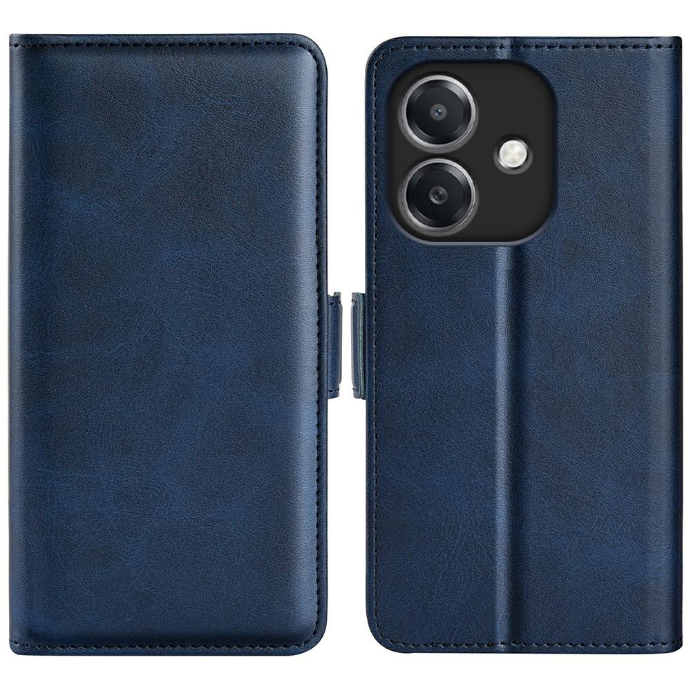 

Чехол-подставка для Oppo A3x 5G/A3x 4G/A3 5G/A3 4G/A60 5G/A40 4G, кожаный бумажник с текстурой телячьей кожи, чехол для телефона Blue