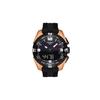 Ceasuri Bărbați cu Mecanism Quartz T Touch Ceas 45mm Cadran Negru Titan Placat cu Aur Acoperire PVD Carcasa Ceasului T091.420.47.207.00