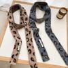 Spicy Korean Style Luxury Wool-Blend Leopard Print Scarf for Women, Autumn/Winter