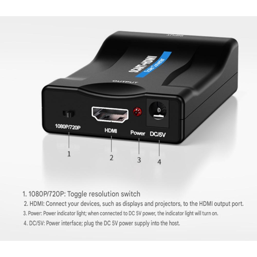SCART to HDTV Converter, HDMI to BNC Video Converter, Video Signal Conversion Box