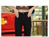 2025 Spring/Summer Women's Black Cigarette Straight-Leg Jeans - Slim Nine-Point Style