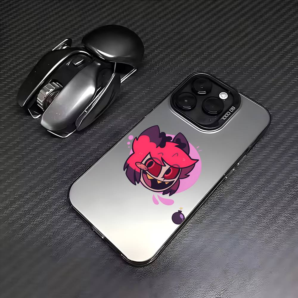 

Alastor H-Hazbin H-Hotel Phone Case For iPhone 17, 16,15,14,13,12,11 Plus,Pro Max, Colorful Silver Funda Cover iPhone12PRO