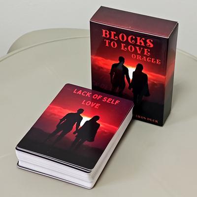Blocks To Love Oracle Deck 64 de cărți 8.8*6.5cm Whats Blocking Twin Flame Soulmate Love Connection Spirit Tarot