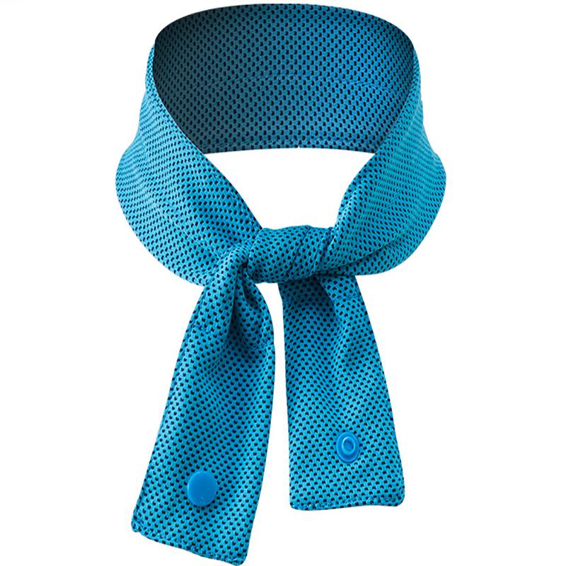 

Cooling Ice Scarf Ice Scarf with A Natural Cool Feeling Sweat-wiping Towel Outdoor Ice Belt Sports Headscarf Cooling Cold Towel синий