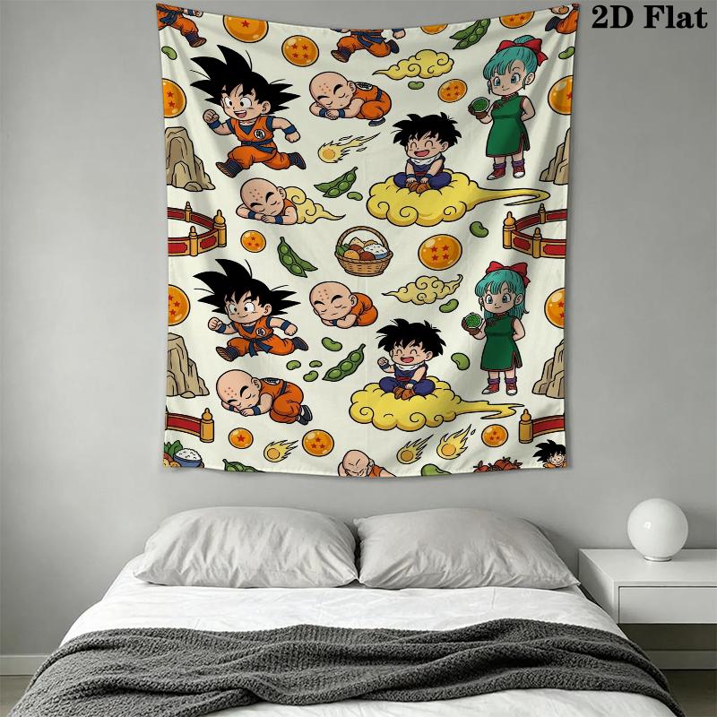 Dragon Ball Wall Tapestry Aesthetic Wall Hanging Printed Fabric Blanket Decorative Tapestries for Bedroom Living Room Home Decor