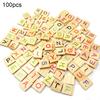Fantastic Wooden Letter Alphabet Scrabble Number English Words Kids Educational Toy 100Pcs