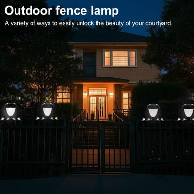 4Pcs Solar LED Fence Ties Light Dusk To Dawn Outdoor Decorative Solar Lights Balcony LED Lights for Paths Gardens