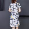 Round Neck Loose Comfortable Dresses Printing Knee Skirts Geometric Short Sleeve Summer Thin Casual New Women's Clothing 2023