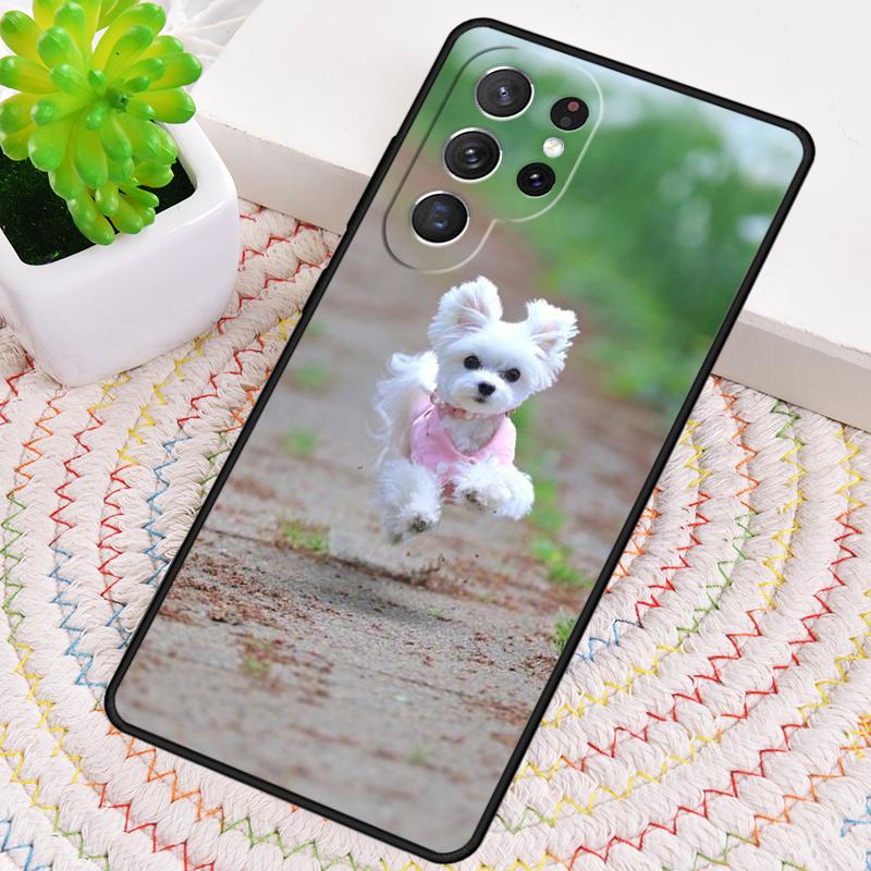 Maltese Dog Puppies Silicone Phone Case For Samsung Galaxy note 10 pro S26 S25 S24 S23 S22 S21 Plus S25Ultra Capa Cover
