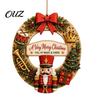 Seasonal Garden Window Hanging Interchangeable Wooden Christmas Wreath, 12 Pcs Front Door Plaque, DIY Wreath for Handmade Pattern Wall, Fireplace,