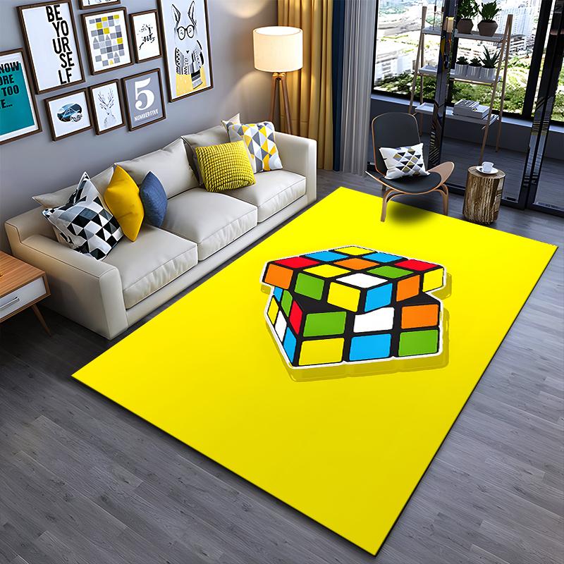 

Colorful Rubik s Cube Rug for Game Room or Kids Room Suitable for use as an anti-slip game mat for living room and bedroom sofas 40x60cm( 15x23in )