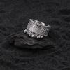 Unique Retro Style Intricate Beaded Tassel Ring With Hollow Design For Fashionable Women