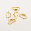 French D-Shaped 14k/18k Gold-Plated Copper Ear Hooks & Studs - DIY Jewelry Accessories