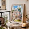 DIY Diamond Art Pearl Painting Kit for Adults,Small House Special Shaped Pearl Art Painting Wall for Home Office Decor Handmade Gift